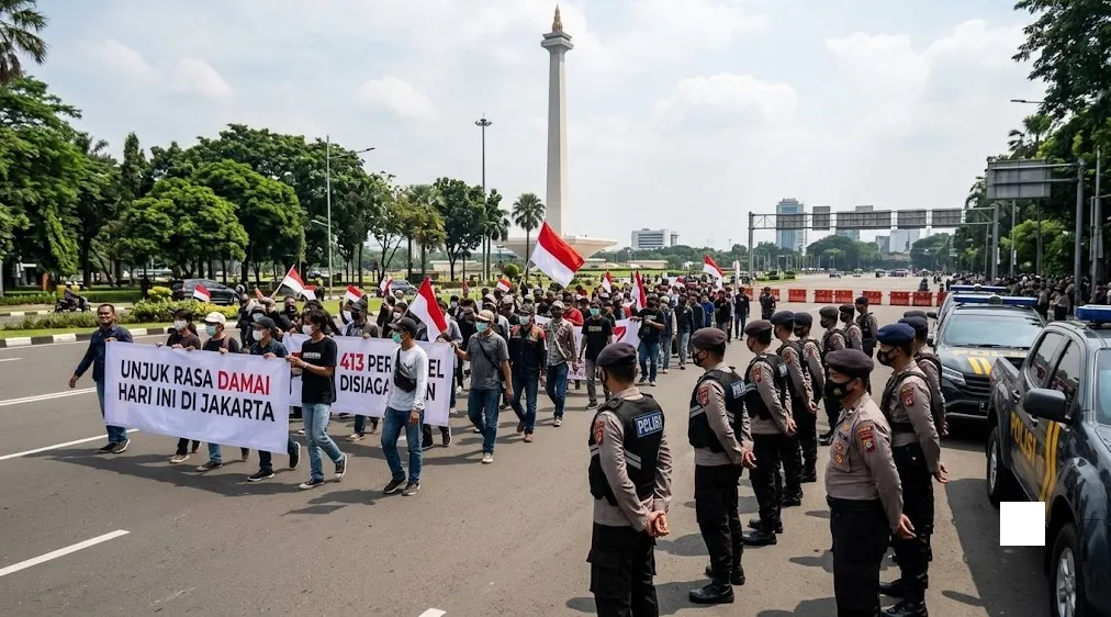 Dua Aksi Unjuk Rasa Digelar di Jakarta Pusat Hari Ini, 413 Personel Gabungan Disiagakan