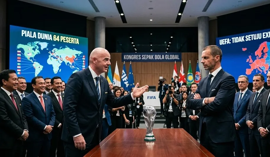 FIFA Berambisi Tambah Peserta Piala Dunia Jadi 64, UEFA Tegas Menentang