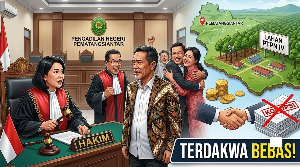 Hakim Bebaskan Terdakwa Kasus Dugaan Korupsi Lahan PTPN IV di Pematangsiantar