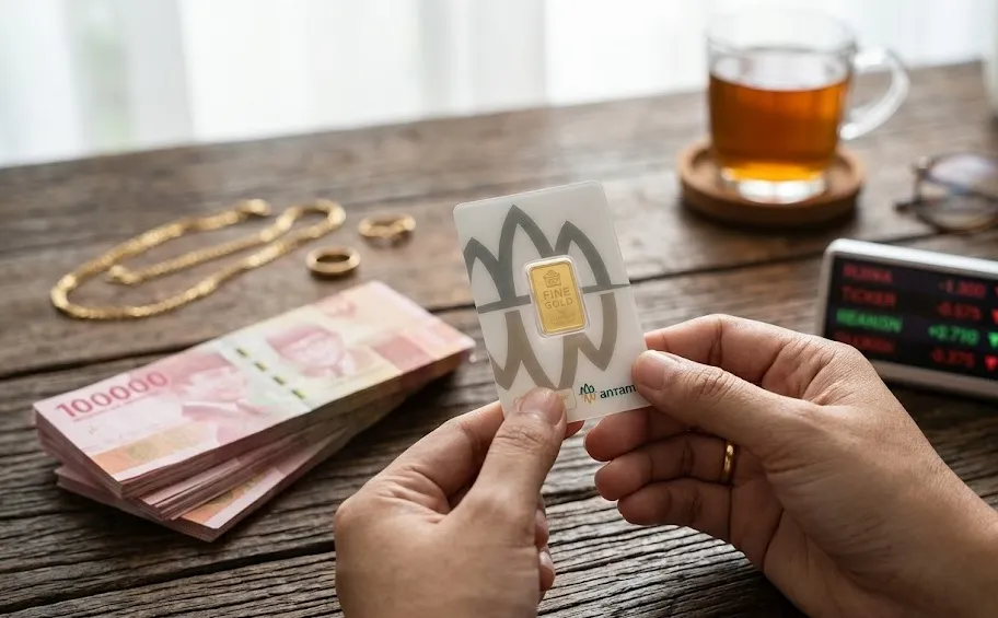 Harga Emas Antam Hari Ini Turun Tipis, Kini Rp2,633 Juta per Gram