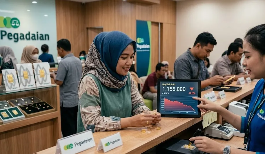 Harga Emas di Pegadaian Turun Hari Ini, Cek Daftar Terbarunya