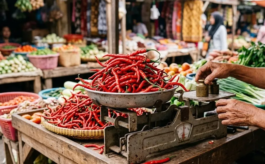 Harga Pangan Hari Ini: Cabai Merah Keriting Tembus Rp47.100 per Kg