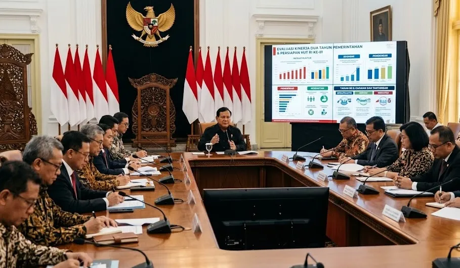 Jelang HUT RI ke-81, Prabowo Kumpulkan Kabinet Evaluasi Kinerja Dua Tahun Pemerintahan