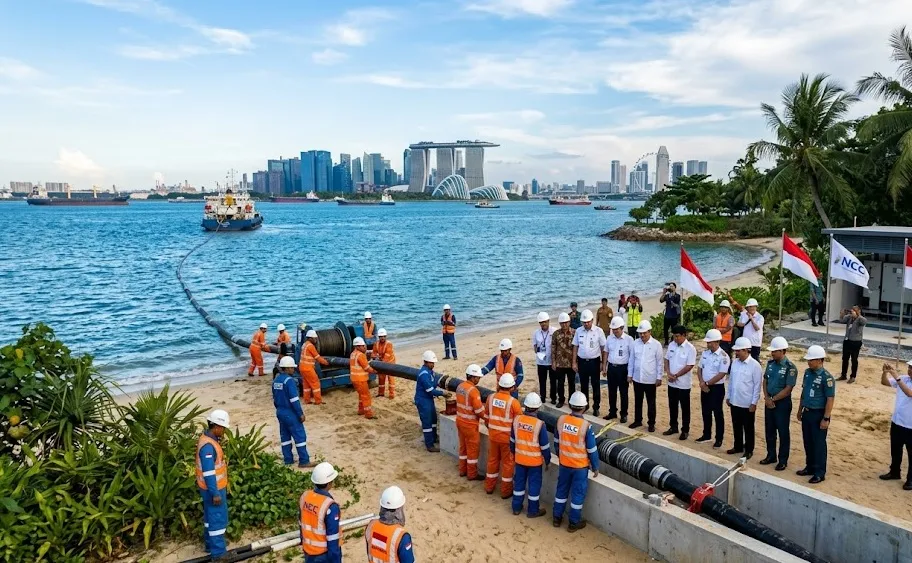 Kabel Bawah Laut NCC Resmi Mendarat di Batam, Perkuat Jalur Internet ke Singapura
