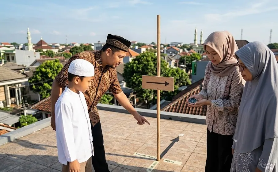 Kemenag Ajak Masyarakat Cek Ulang Arah Kiblat pada 15 dan 16 Juli