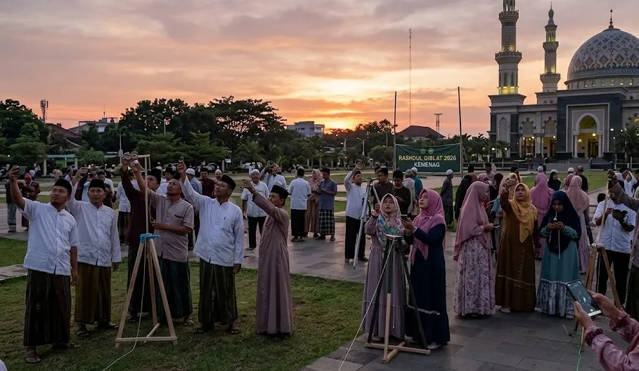 Kemenag Catat 725.669 Titik Lokasi Ikut Verifikasi Arah Kiblat Lewat Rashdul Qiblat 2026