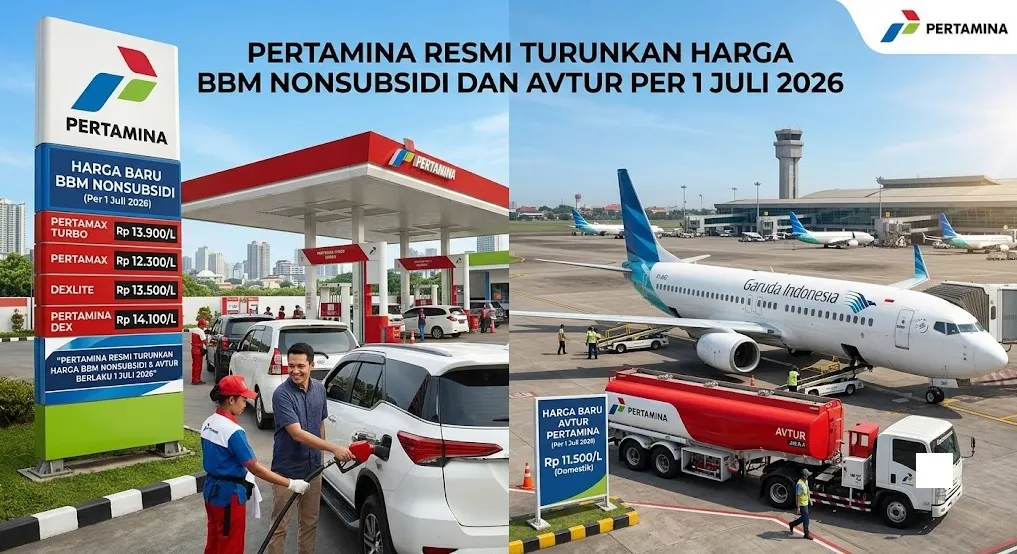 Pertamina Resmi Turunkan Harga BBM Nonsubsidi dan Avtur per 1 Juli 2026