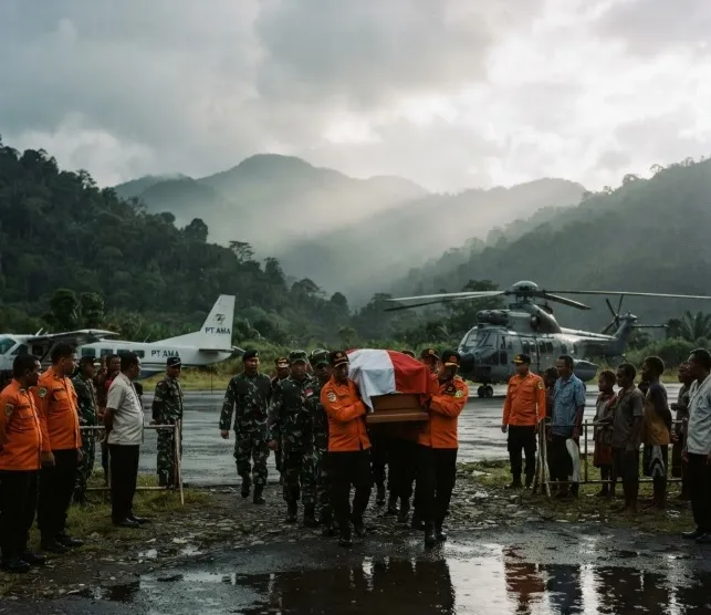 Pilot PT AMA Tewas di Yahukimo Dievakuasi, DPR Desak Pengamanan Penerbangan di Papua