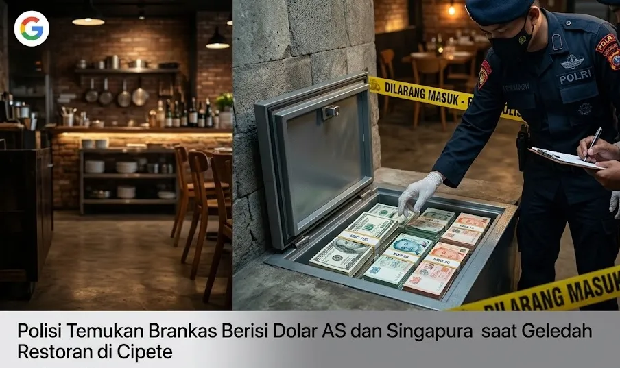 Polisi Temukan Brankas Berisi Dolar AS dan Singapura saat Geledah Restoran di Cipete