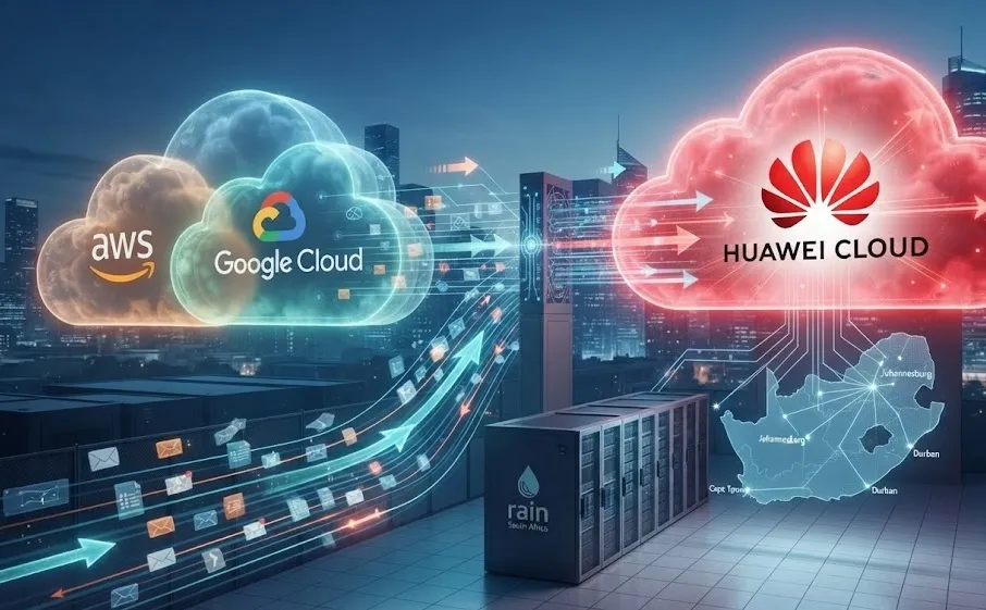 Rain Afrika Selatan Pindahkan Sistem Billing hingga AI dari AWS dan Google ke Huawei Cloud