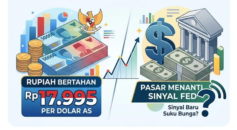 Rupiah Bertahan di Rp17.995 per Dolar AS, Pasar Menanti Sinyal Baru dari The Fed