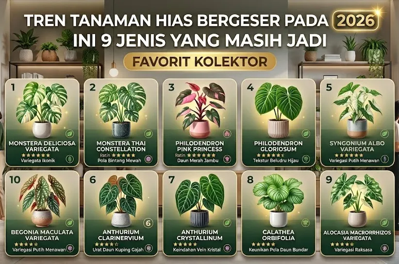 Tren Tanaman Hias Bergeser pada 2026, Ini 9 Jenis yang Masih Jadi Favorit Kolektor