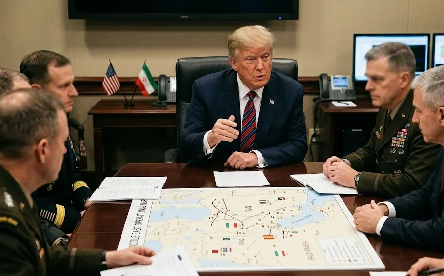 Trump Gelar Pertemuan Bahas Opsi Serangan terhadap Iran