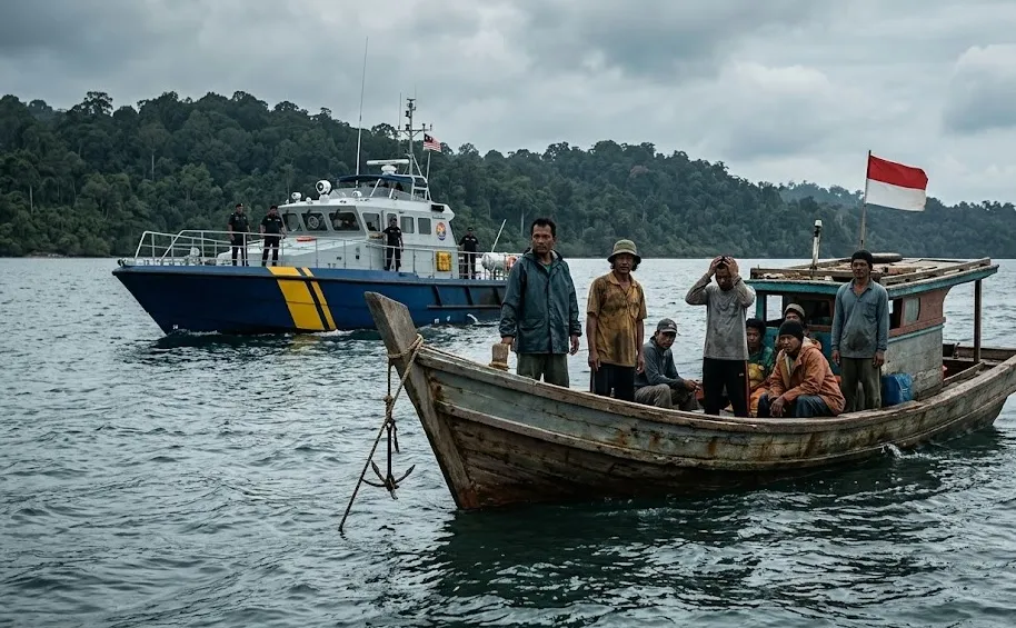 7 Nelayan Kepri Ditahan di Sarawak, Diduga Kapal Hanyut karena Jangkar Rusak