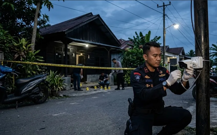 Anggota Polisi Jadi Tersangka Pembunuhan Nenek Tetangganya di Deli Serdang, Rekaman CCTV Jadi Kunci