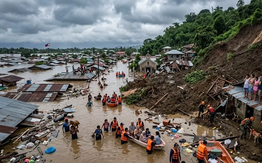 Badai Habagat Hantam Filipina, 8 Orang Tewas dan Ratusan Ribu Warga Terdampak Banjir-Longsor