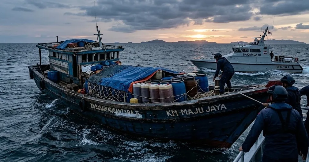 Ganti Nama Kapal demi Kelabui Petugas, Penyelundupan 2,6 Ton Sabu Cair dari Malaysia Digagalkan di Perairan Riau