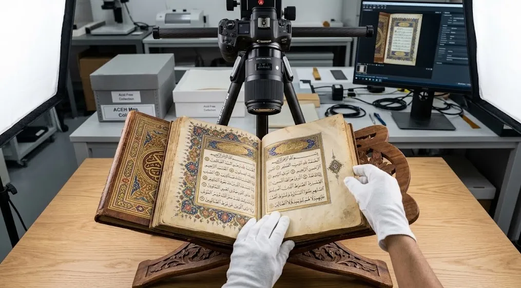 Manuskrip Al-Qur'an Kuno Asal Aceh Jalani Proses Digitalisasi