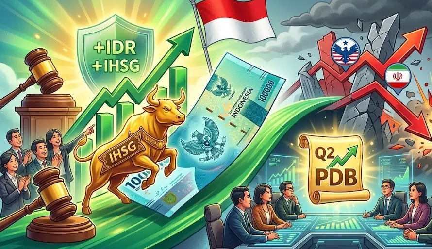 Rupiah dan IHSG Menguat di Tengah Ketegangan AS-Iran, Pasar Nantikan Data PDB Kuartal II