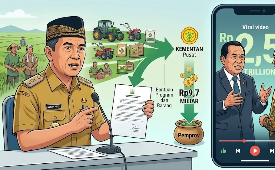 Sekda Aceh Klarifikasi Bantuan Rp2,5 Triliun Kementan Usai Video Pertemuan Mualem-Mentan Viral