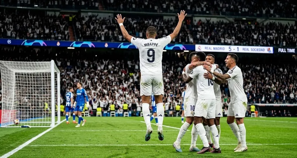 Tiga Gol Mbappe Antar Madrid Menang Telak atas Real Sociedad