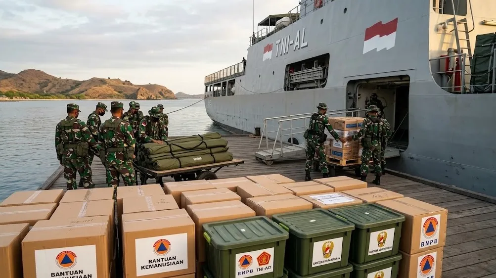 TNI AD Kirim Bantuan Darurat untuk Korban Gempa NTT Lewat Jalur Laut