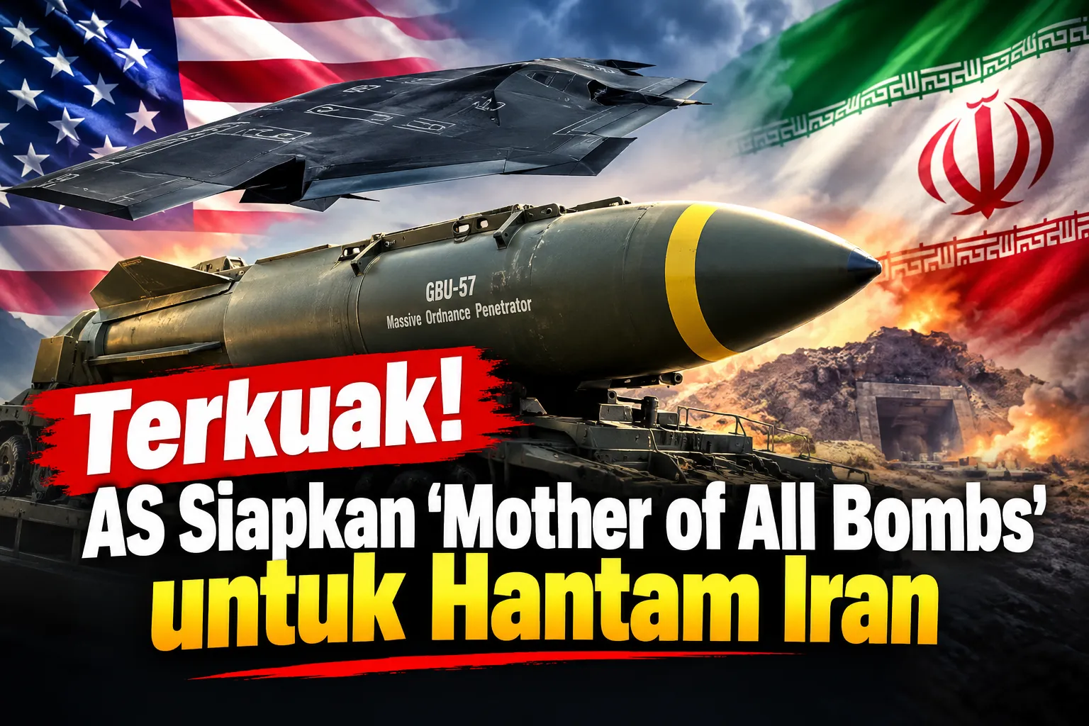 Terkuak! AS Siapkan 'Mother of All Bombs' untuk Hantam Iran