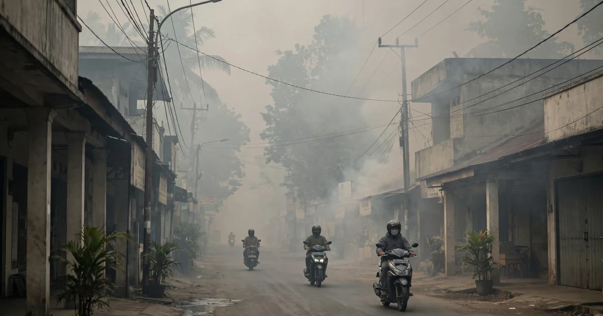 Kabut Asap Karhutla Selimuti Binjai, Dinkes Imbau Warga Waspadai Dampak Kesehatan