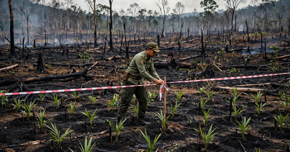 Menhut Segel 2.400 Hektare Lahan Bekas Karhutla di Ketapang yang Sudah Ditanami Sawit