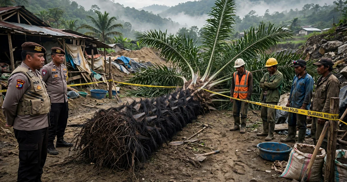 Penambang Emas Ilegal di Kotanopan Tewas Ditimpa Pohon Aren saat Tidur