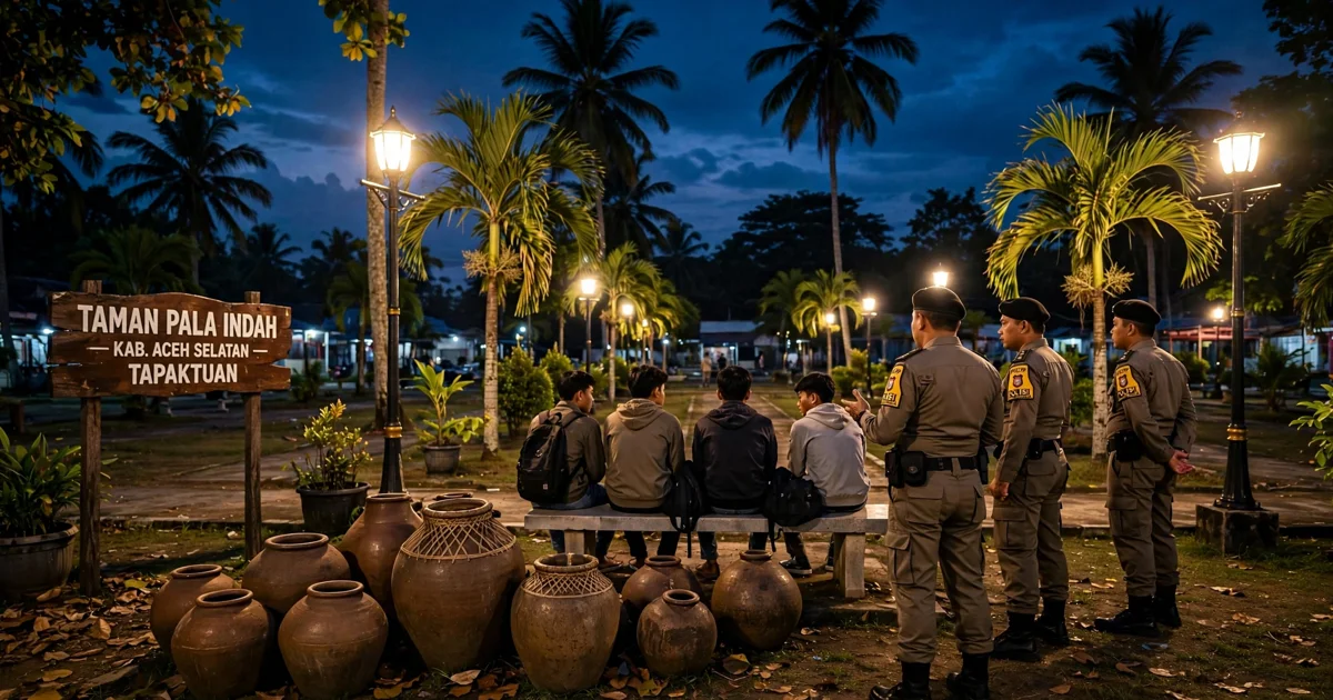 Enam Pemuda Terciduk Pesta Tuak di Taman Tapaktuan, Tiga Diantaranya Masih Pelajar