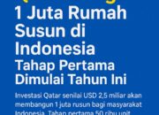 Qatar Bangun 1 Juta Rumah Susun di Indonesia, Tahap Pertama Dimulai Tahun Ini