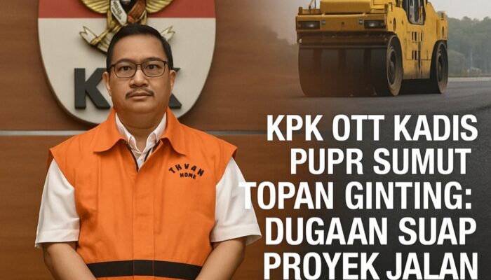 OTT KPK Tangkap Kadis PUPR Sumut: Skandal Suap Proyek Jalan Rp231,8 Miliar Terbongkar