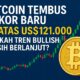Bitcoin Tembus Rekor Baru di Atas US$121.000